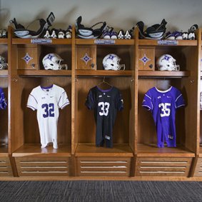 Wood Football Lockers
